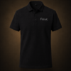 Focu5 black core polo shirt with logo