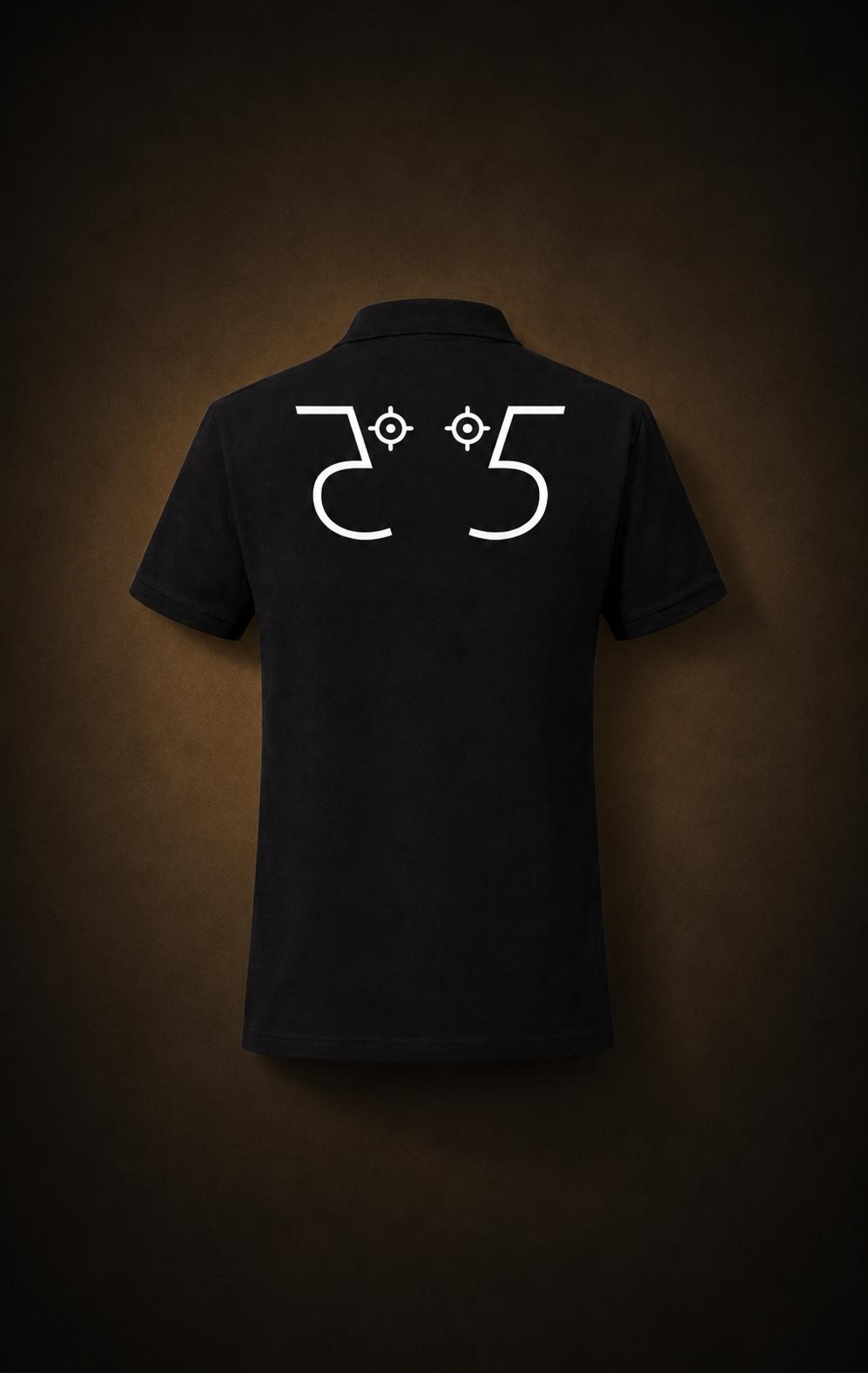 Focu5 black core polo shirt back logo